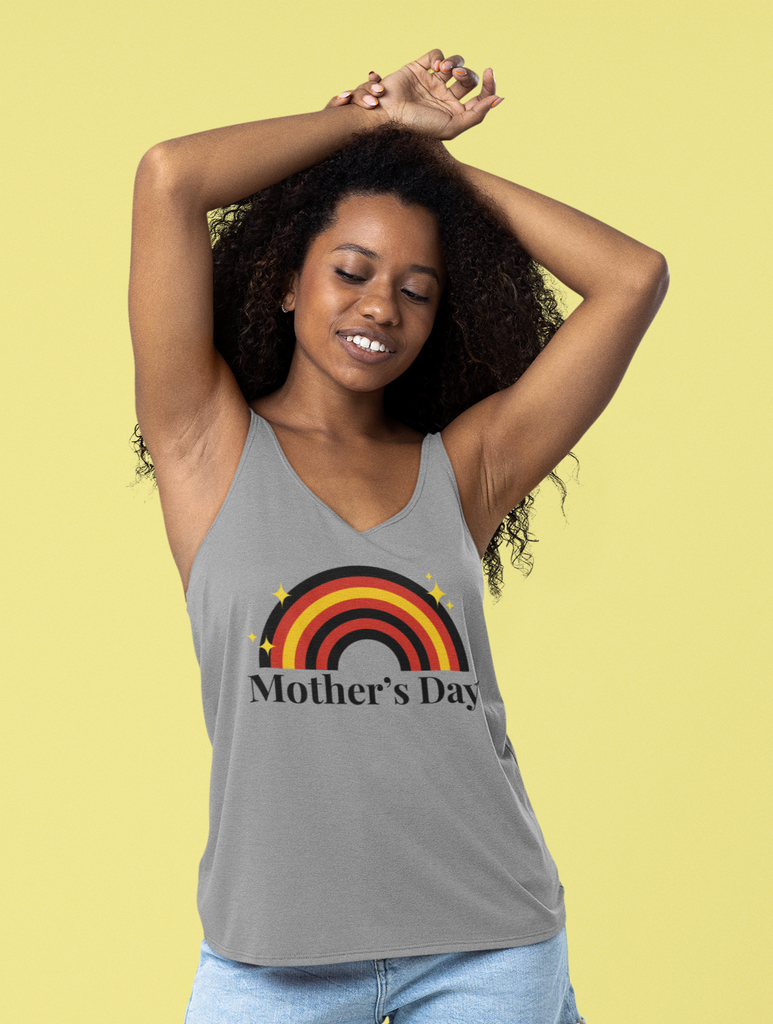 Rubber Pride Flag Mother's Day Ideal Racerback Tank - Mother's Day SHAVA CO