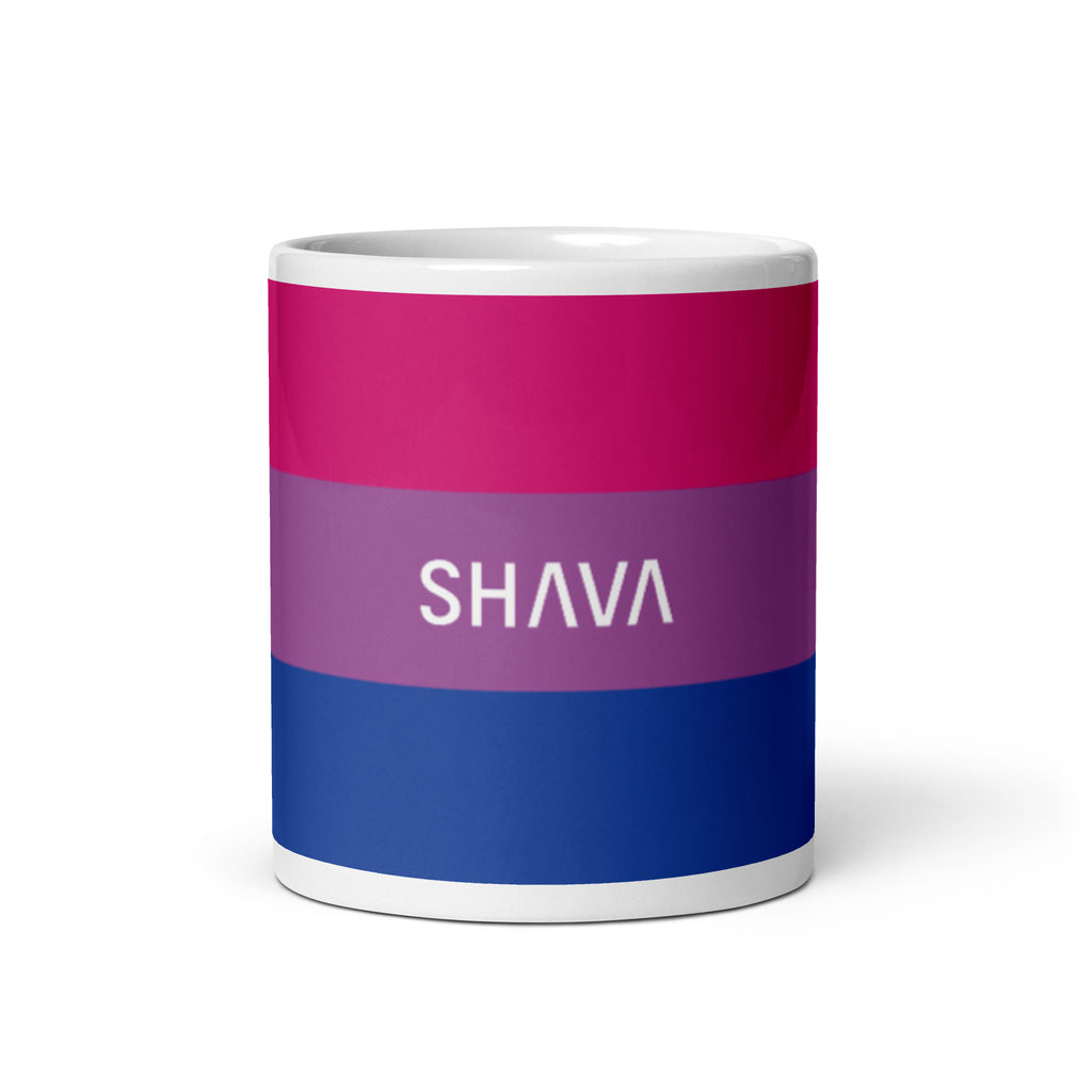 Bisexual Flag LGBTQ White Glossy 15oz Coffee Mug SHAVA CO