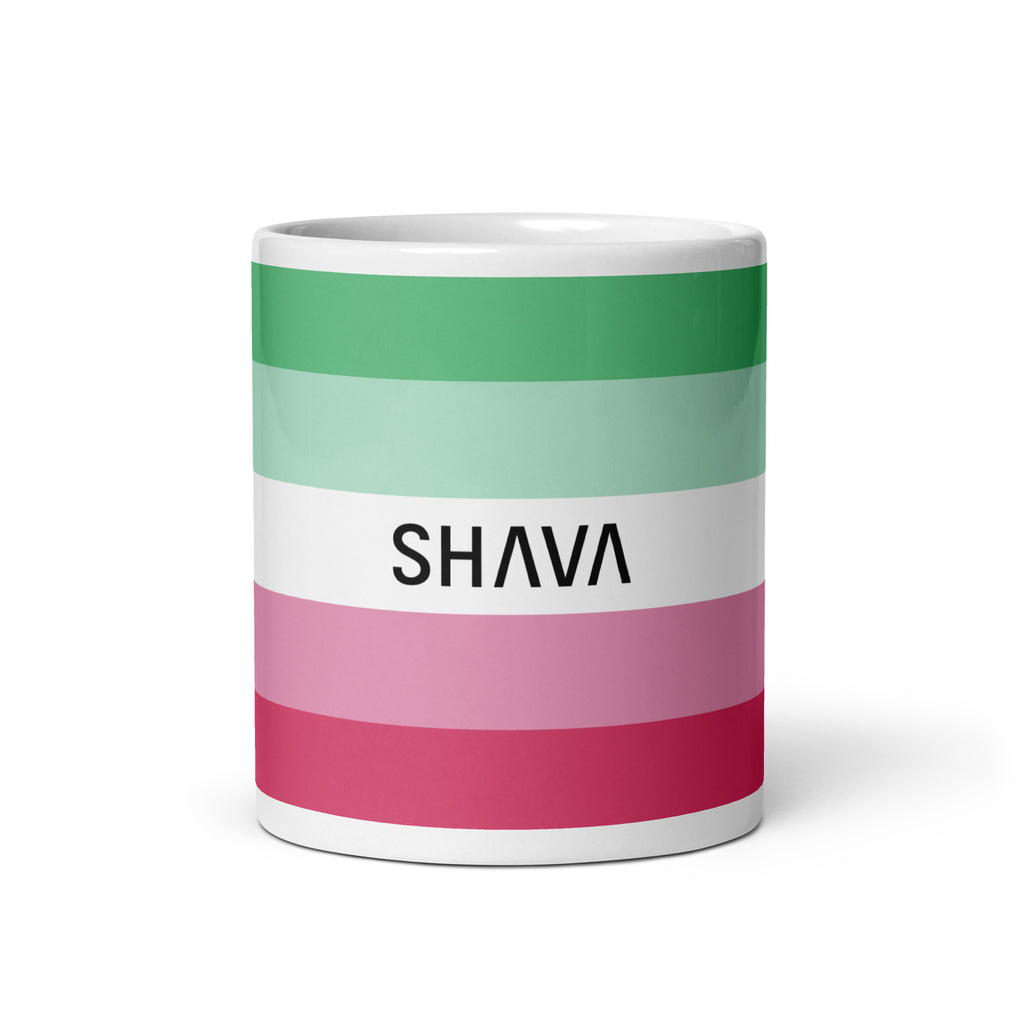 Abrosexual Flag LGBTQ White Glossy 15oz Coffee Mug SHAVA