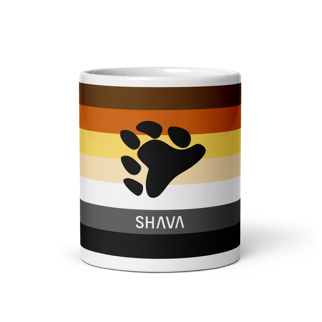 Bear Flag LGBTQ White Glossy 15oz Coffee Mug SHAVA