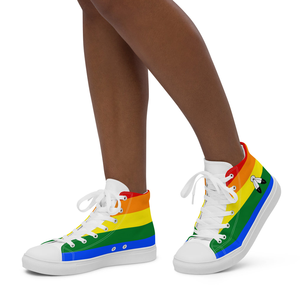 Two Spirit Flag LGBTQ High Top Canvas Shoes Women’s Size SHAVA