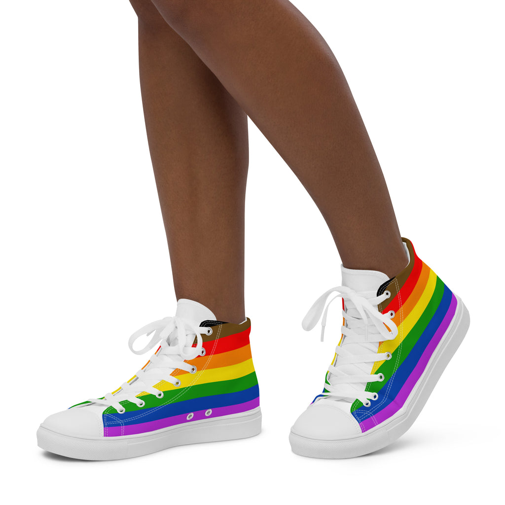 Philadelphia Flag LGBTQ High Top Canvas Shoes Women’s Size SHAVA