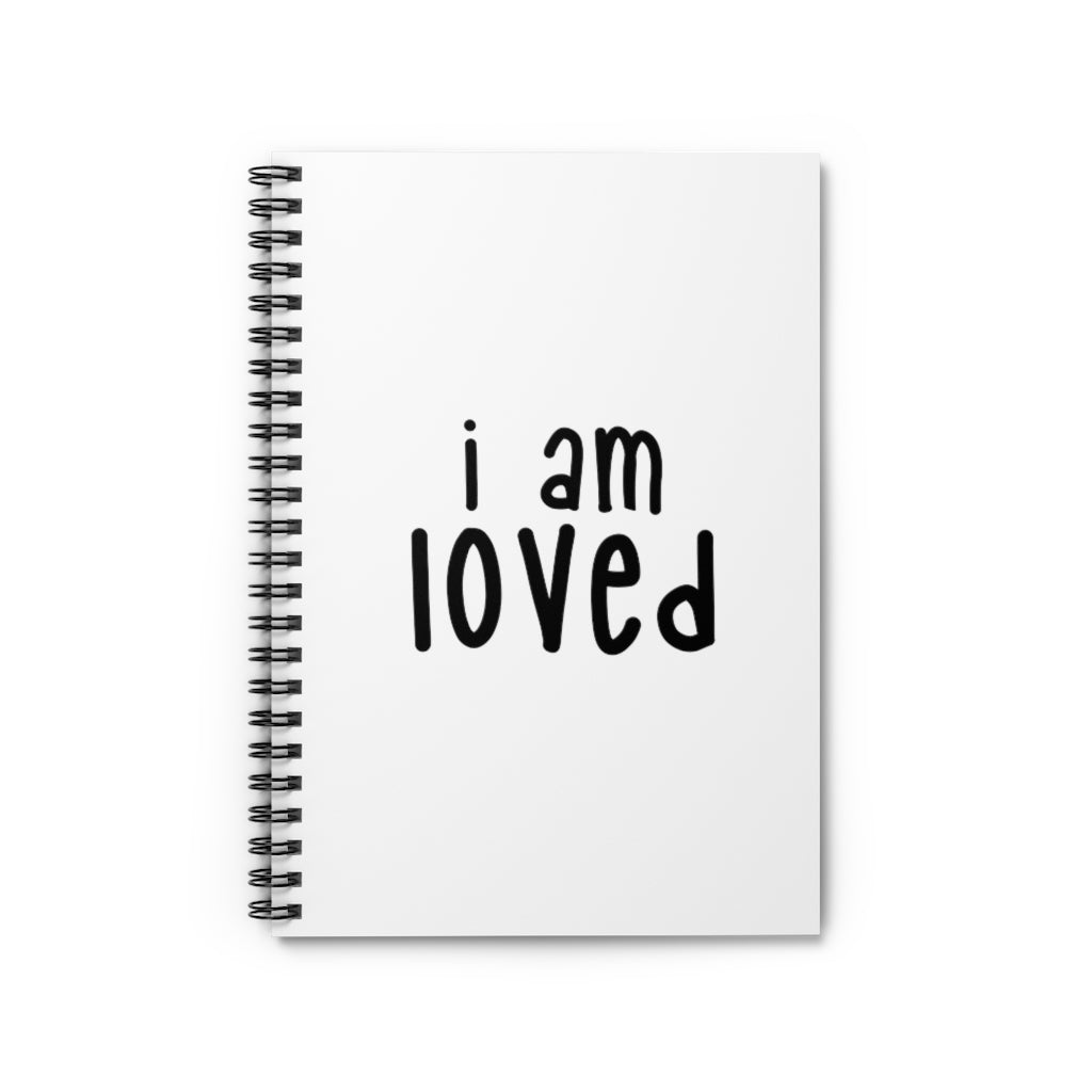 Affirmation Feminist Pro Choice Ruled Line Spiral Notebook - I Am Loved Printify