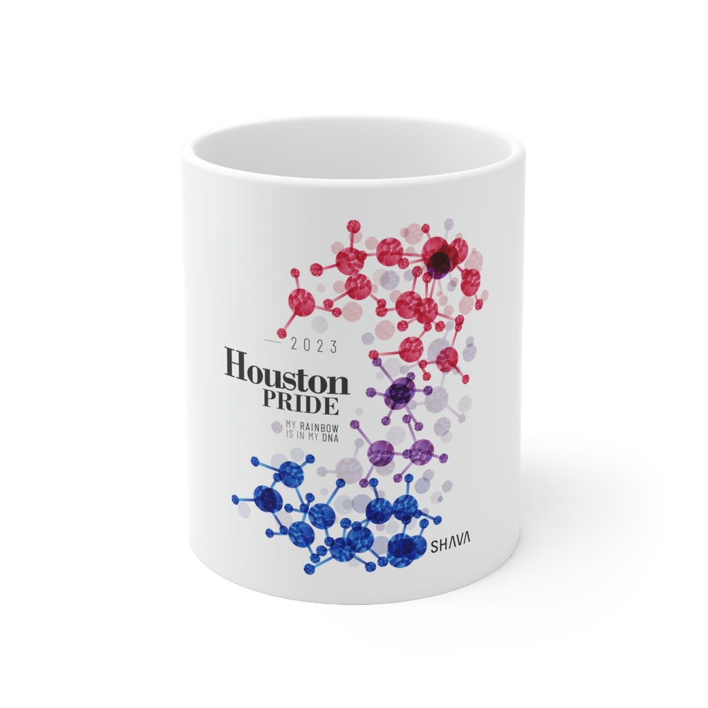 Bisexual Flag Ceramic Mug Houston Pride - Rainbow Is In My DNA SHAVA CO