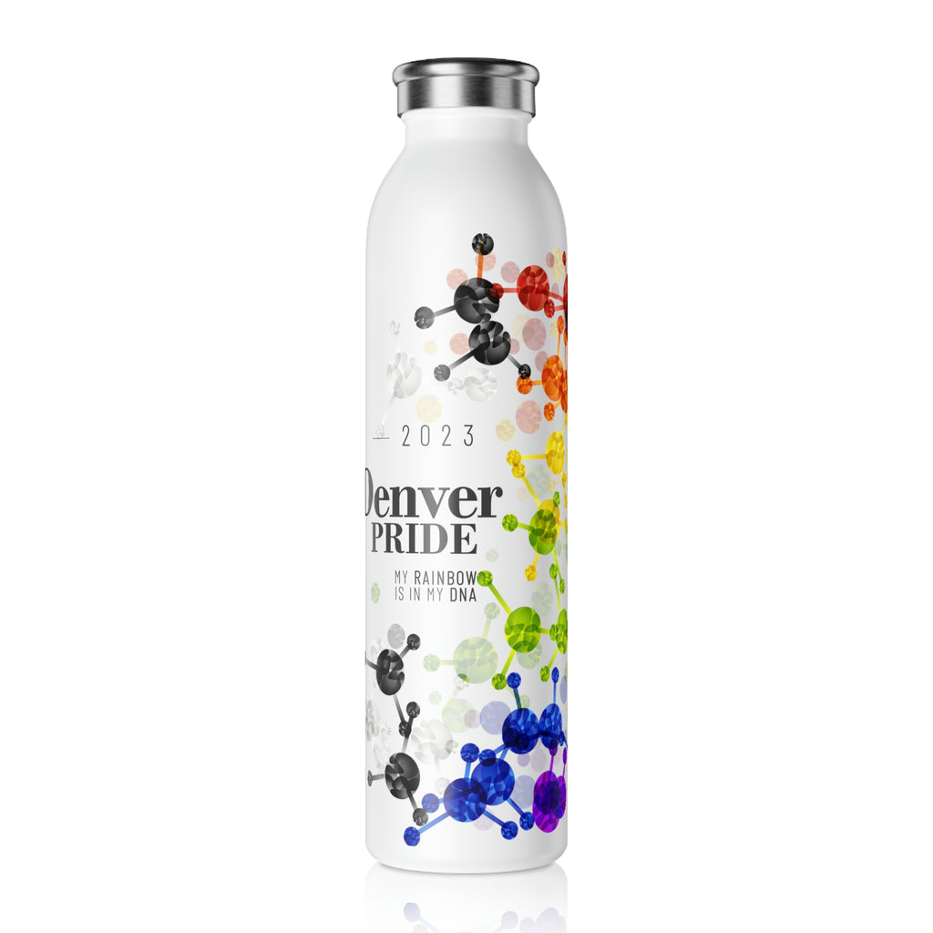 Straight Ally Flag Slim Water Bottle Denver Pride - My Rainbow is In My DNA SHAVA CO