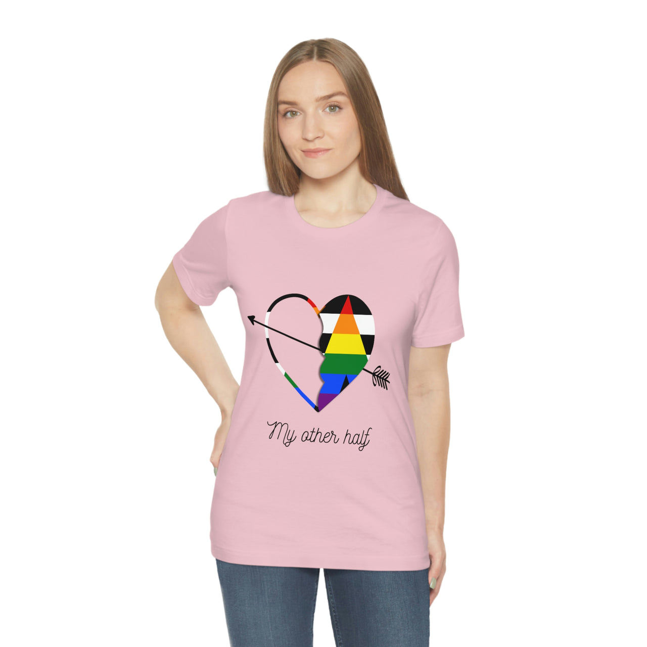 Straight Ally Flag LGBTQ Affirmation T-shirt Unisex Size - My Other Half Printify