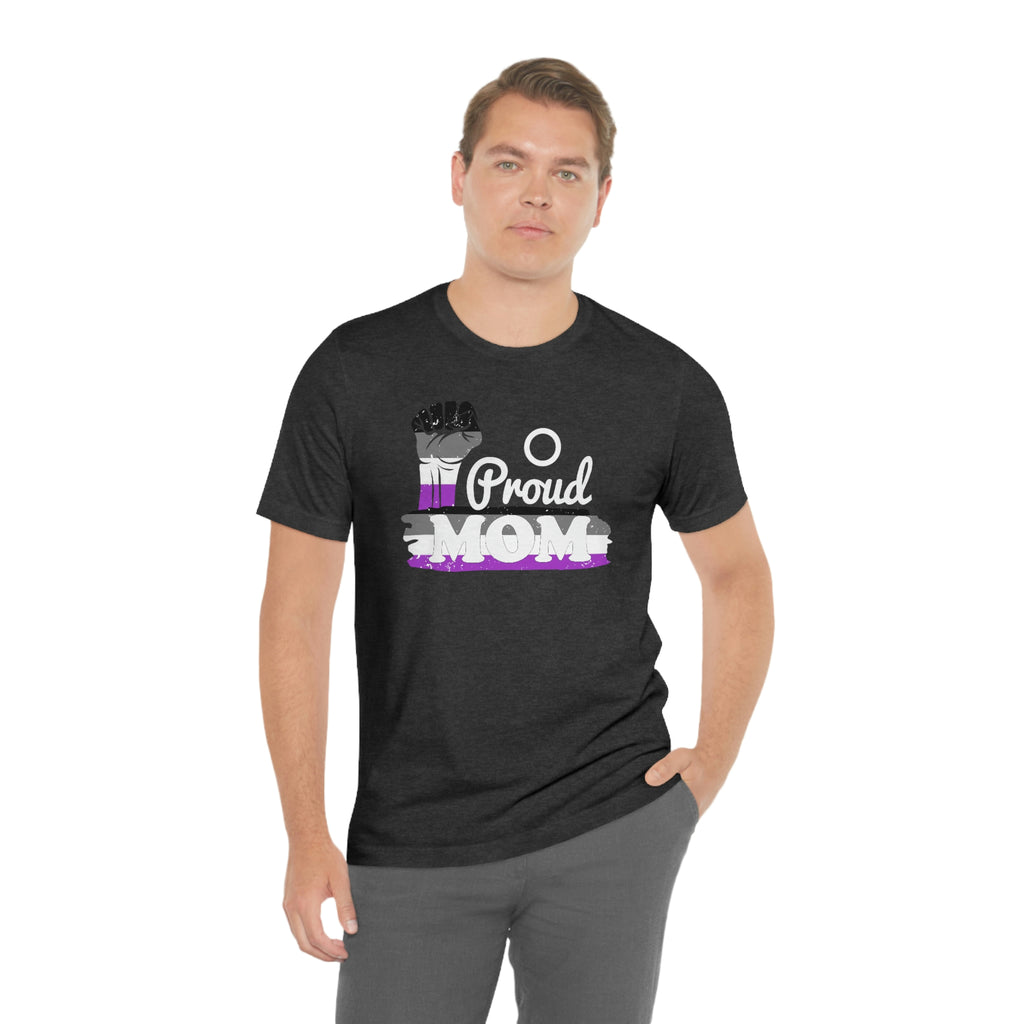 Asexual Pride Flag Mother's Day Unisex Short Sleeve Tee - Proud Mom SHAVA CO