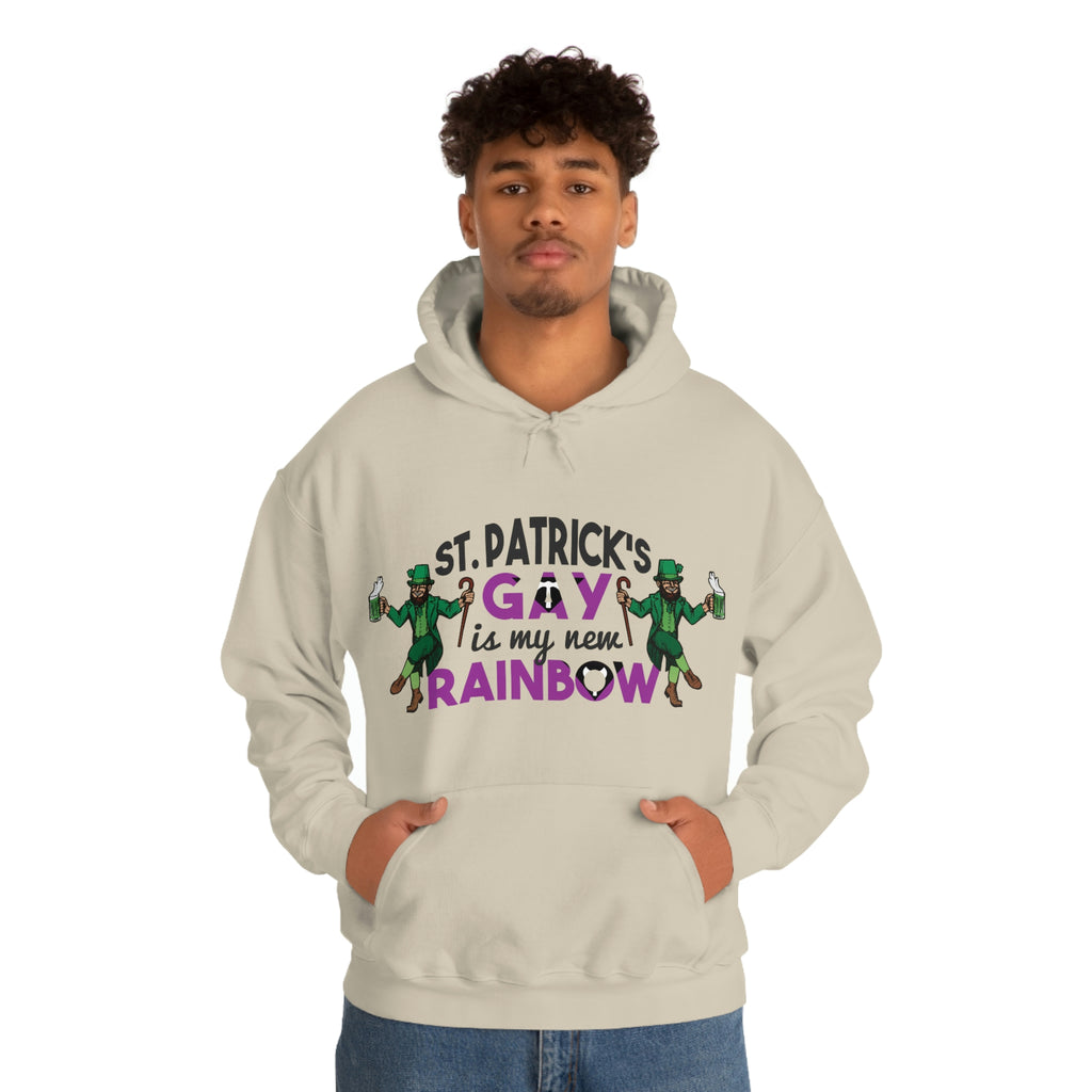 Labrys Lesbian Flag Hoodie St. Patrick's Day Unisex Size - St. Patricks Gay Is My New Rainbow SHAVA