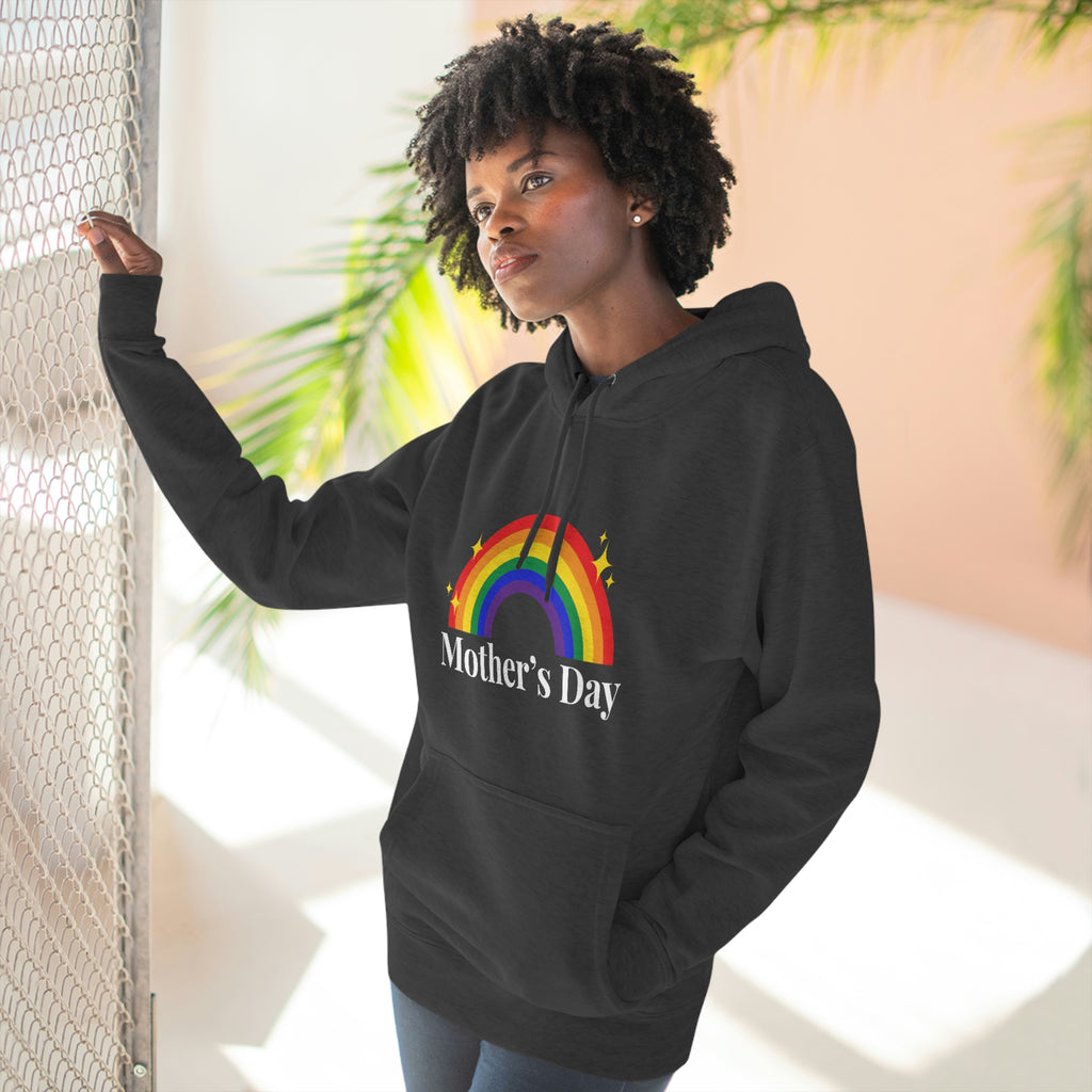 Rainbow Flag Mother's Day Unisex Premium Pullover Hoodie - Mother's Day Printify