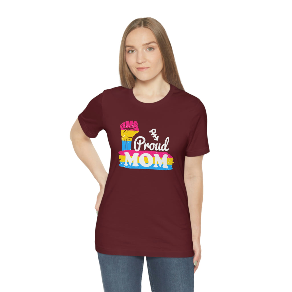 Pansexual Pride Flag Mother's Day Unisex Short Sleeve Tee - Proud Mom SHAVA CO