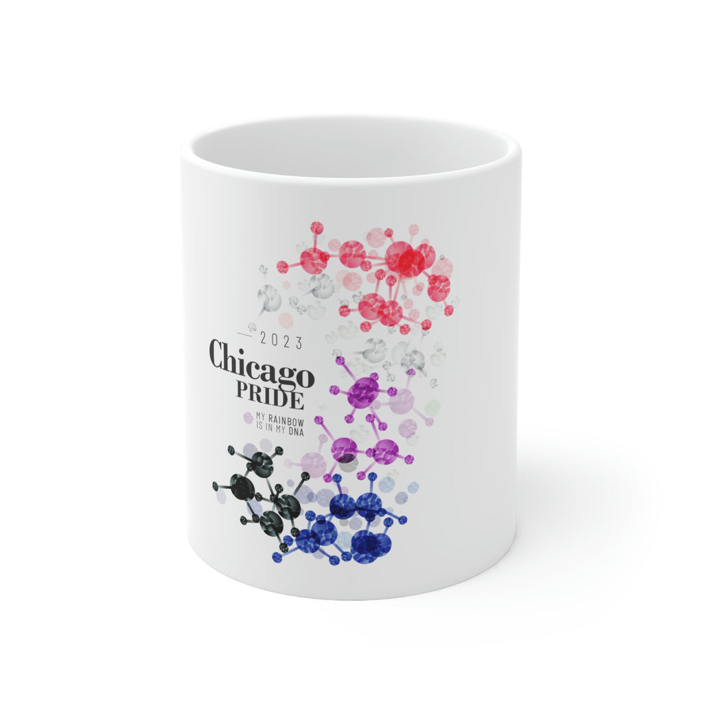 Genderfluid Flag Ceramic Mug Chicago Pride - Rainbow Is In My DNA SHAVA CO