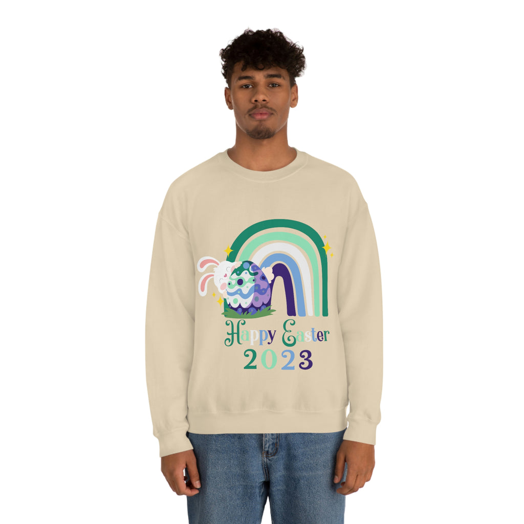 Gay Flag Heavy Blend Crewneck Sweatshirt Easter Festival Unisex Size - Happy Easter 2023 SHAVA