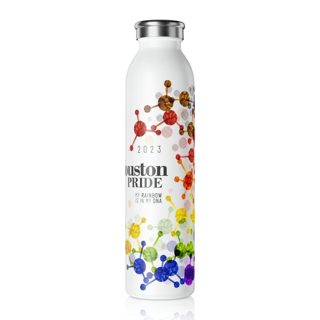 Philadelphia Flag Slim Water Bottle Houston Pride - My Rainbow is In My DNA SHAVA CO