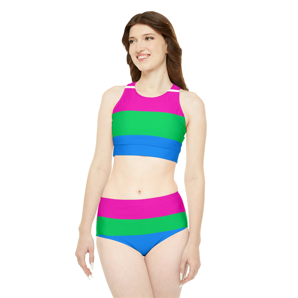 Polysexual Pride Flag Sporty Bikini Set SHAVA CO