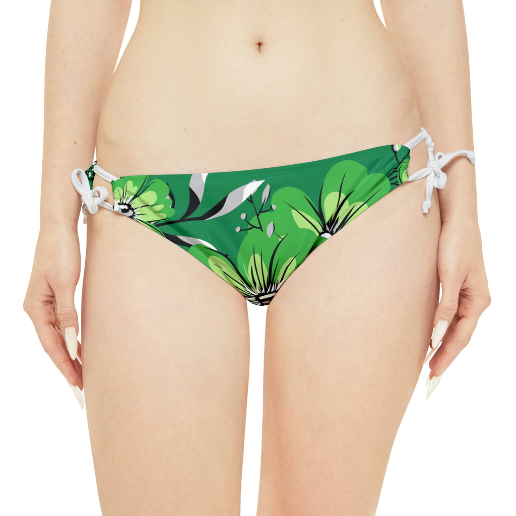 Aromantic Pride Flag Loop Tie Side Bikini Bottom Printify