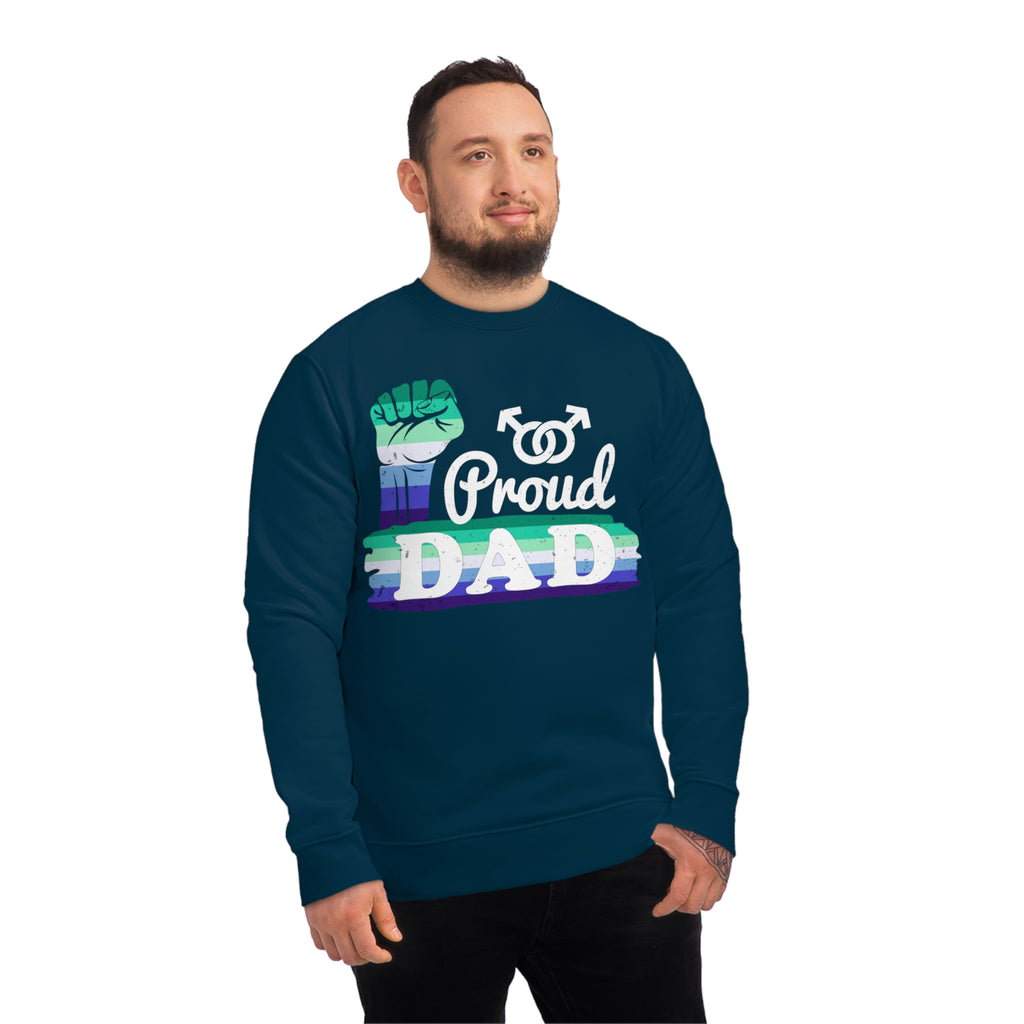 Gay Pride Flag Sweatshirt Unisex Size - Proud Dad Printify