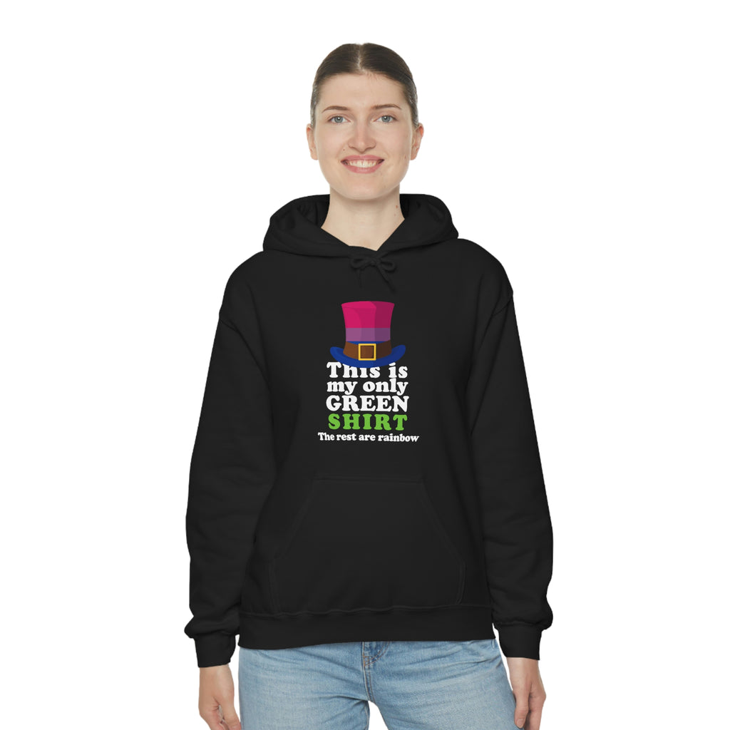 Bisexual Flag Hoodie St. Patrick's Day Unisex Size - This Is Only My Green Shirt SHAVA