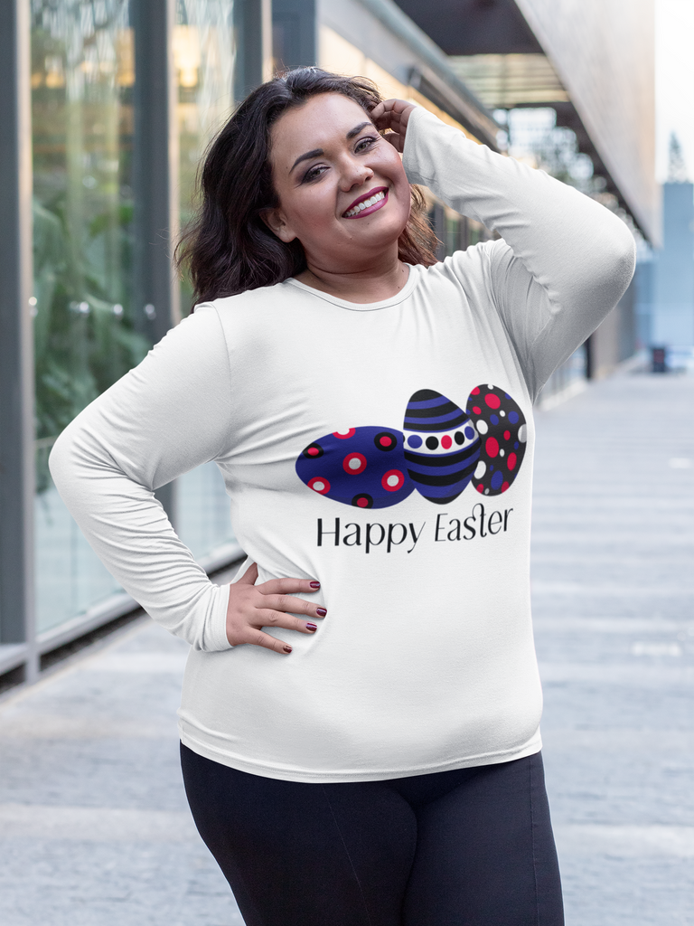 Leather Flag Long Sleeves Easter Festival Unisex Size - Happy Easter SHAVA