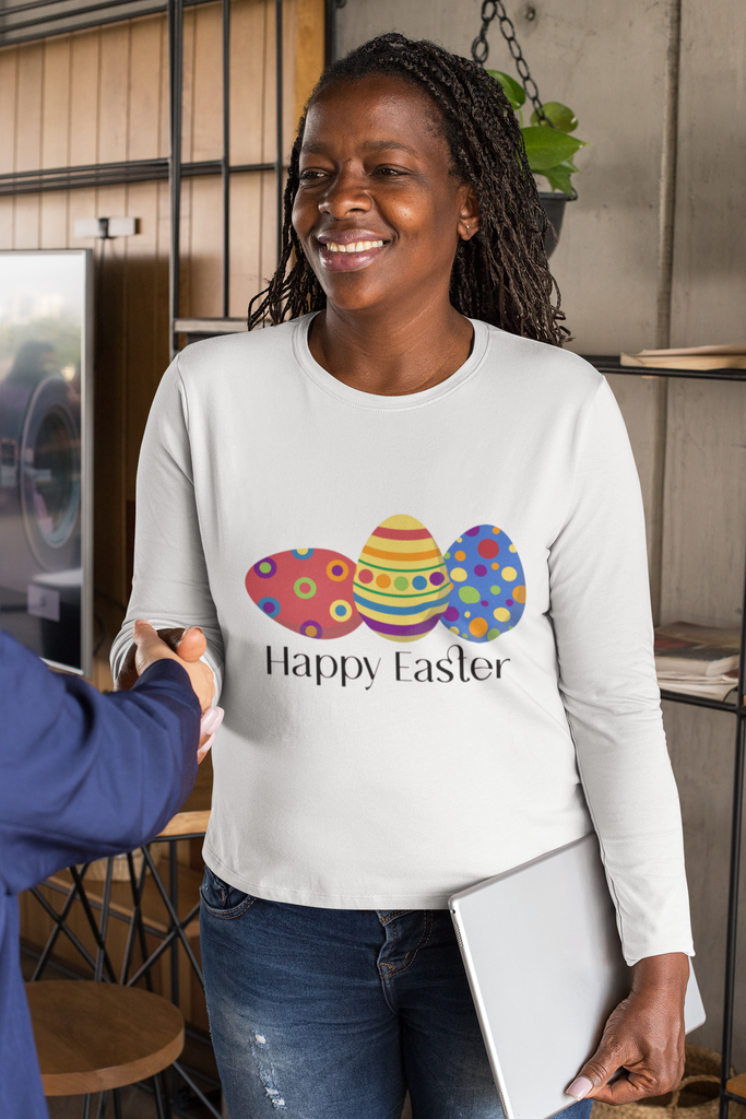 Rainbow Flag Long Sleeves Easter Festival Unisex Size - Happy Easter SHAVA