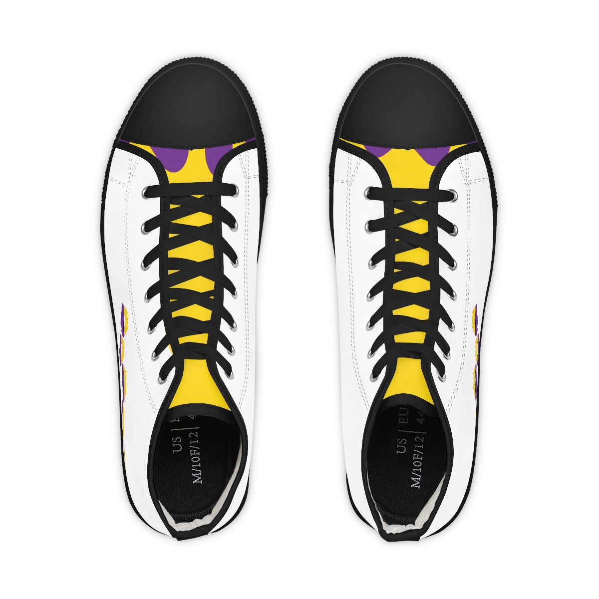 Intersexual Flag Kisses LGBTQ High Top Sneakers Unisex Size Printify