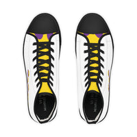 Thumbnail for Intersexual Flag Kisses LGBTQ High Top Sneakers Unisex Size Printify