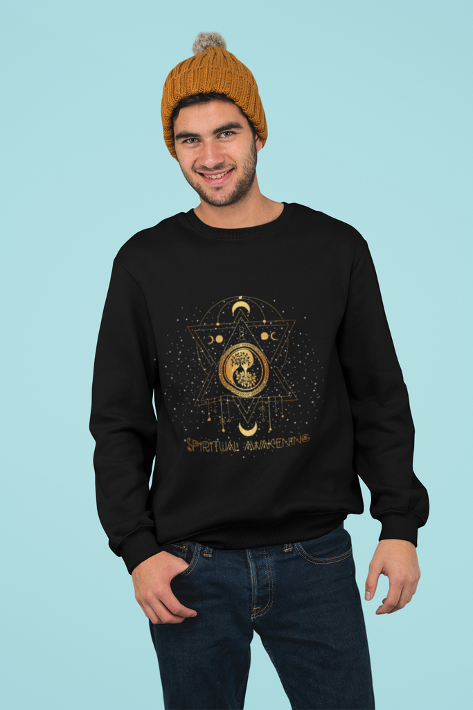 Yoga Spiritual Meditation Unisex Sweatshirt – Awakening 888 Angel Number Printify
