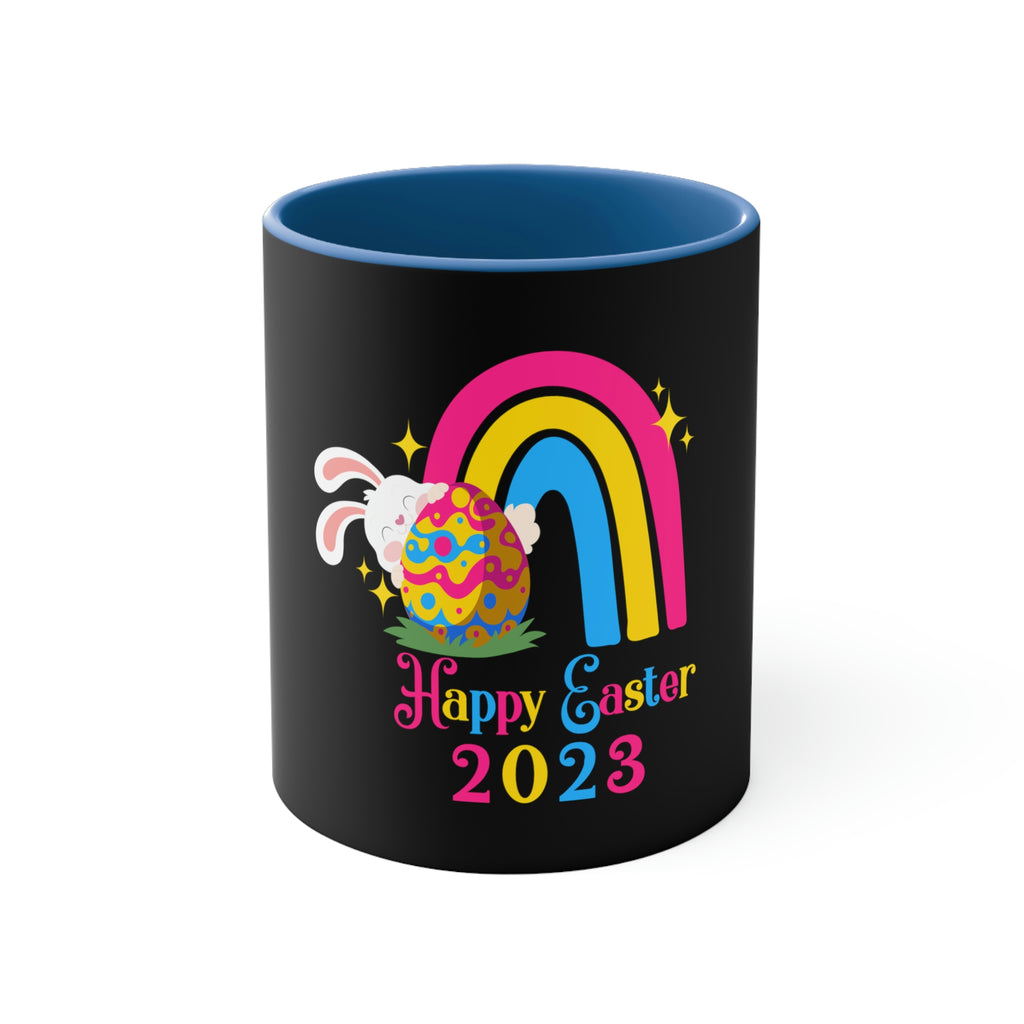 Pansexual Flag Accent Coffee Mug Easter Festival - Happy Easter 2023 SHAVA