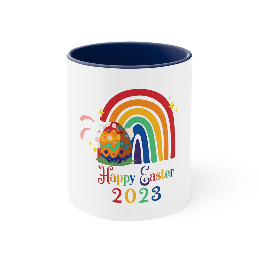 Rainbow Flag Accent Coffee Mug Easter Festival - Happy Easter 2023 SHAVA