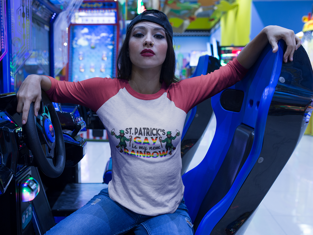 Philadelphia Flag Tri-Blend Raglan Tee St. Patrick's Day Unisex Size - Gay Is My New Rainbow Printify