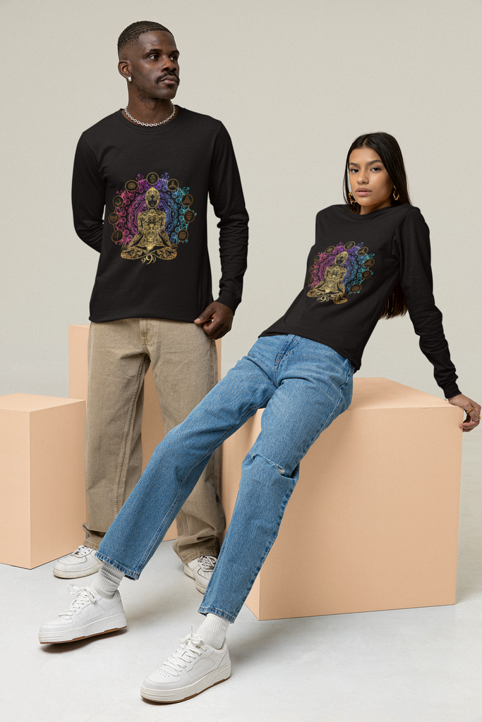 Yoga Spiritual Meditation Unisex Long Sleeve Shirt - Release 999 Angel Number Printify