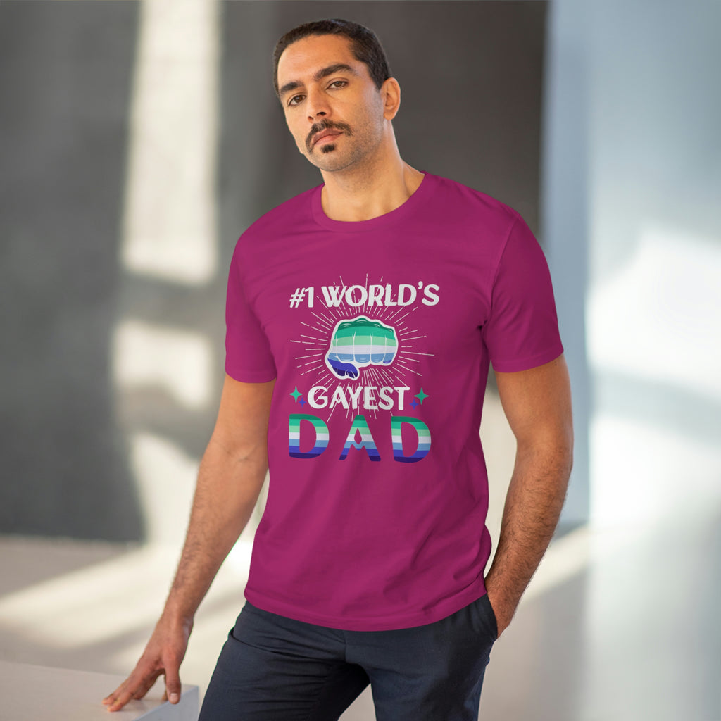 Gay Pride Flag T-shirt Unisex Size - #1 Word's Gayest Dad Printify
