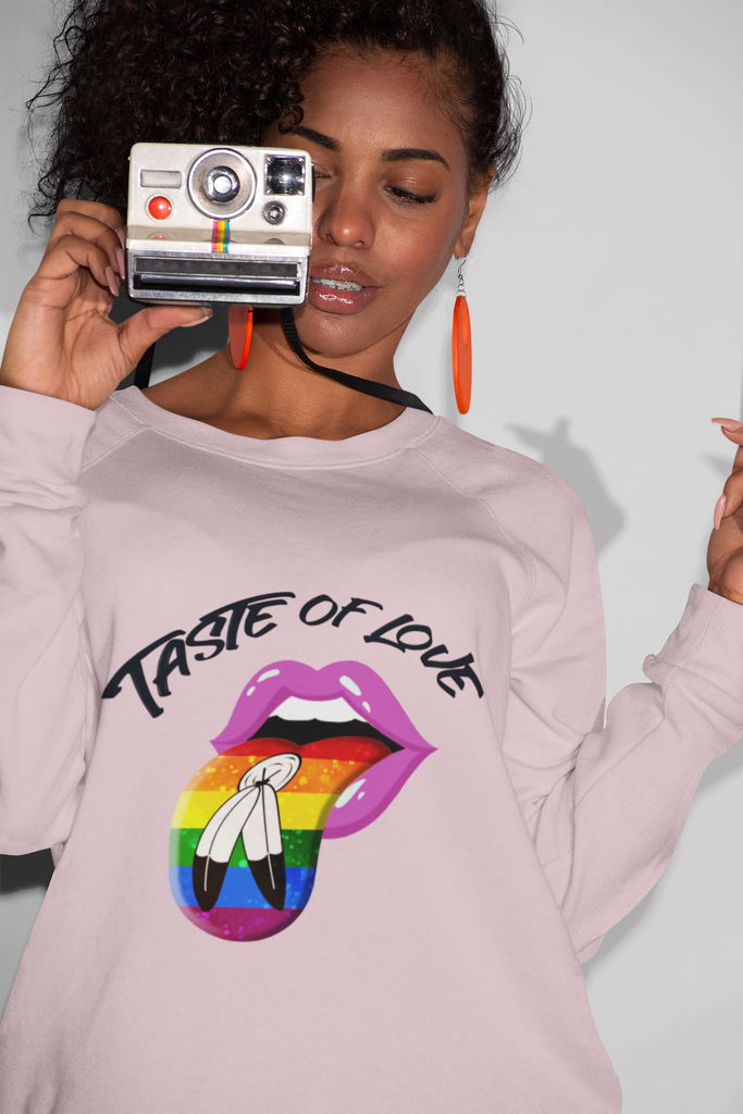 Two Spirit  Flag LGBTQ Affirmation Crewneck Sweatshirt Unisex Size - Taste Of Love Printify