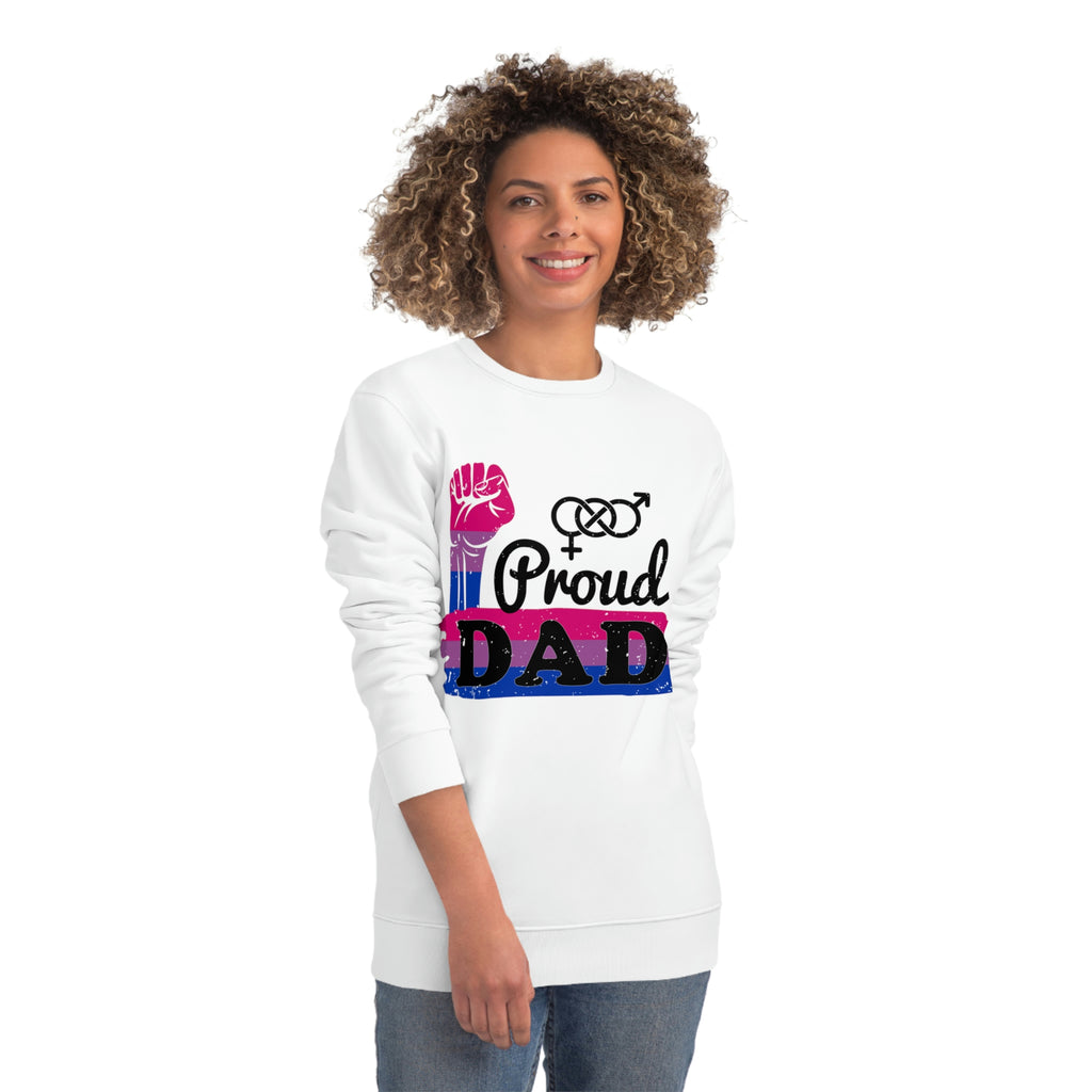 Bisexual Pride Flag Sweatshirt Unisex Size - Proud Dad Printify