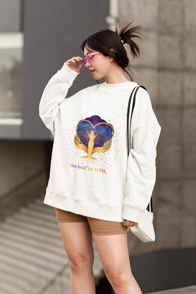 Yoga Spiritual Meditation Unisex Sweatshirt – Reflection 666 Angel Number Printify