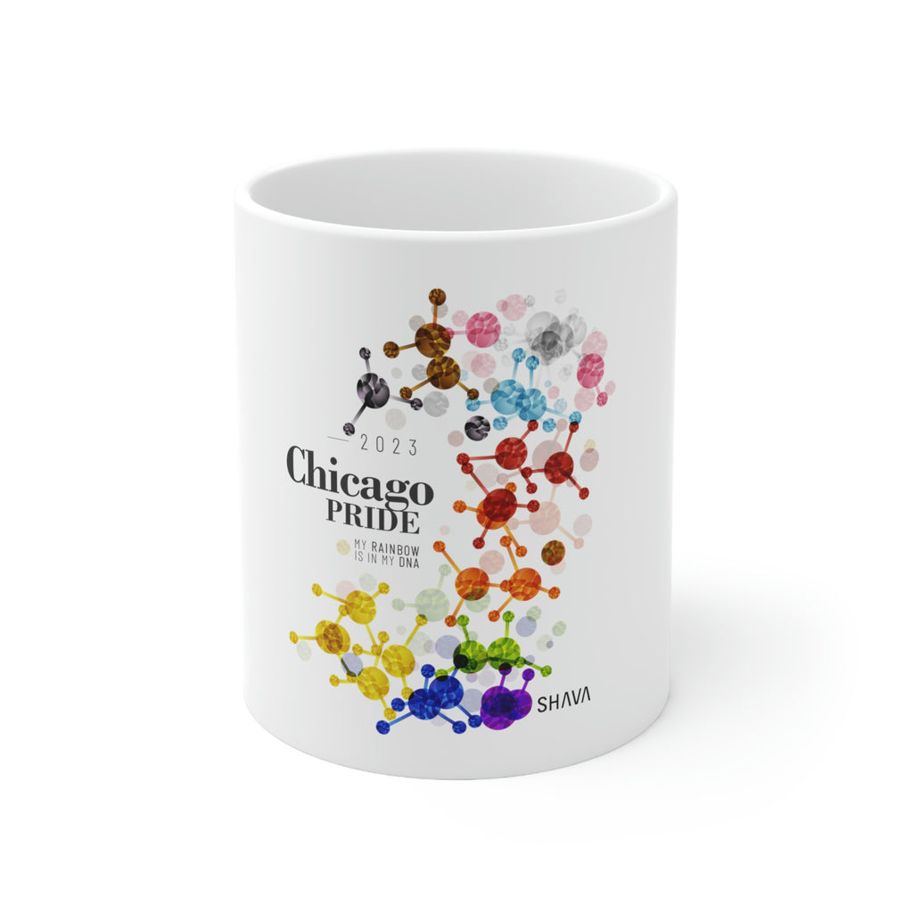 Progress Flag Ceramic Mug Chicago Pride - Rainbow Is In My DNA SHAVA CO
