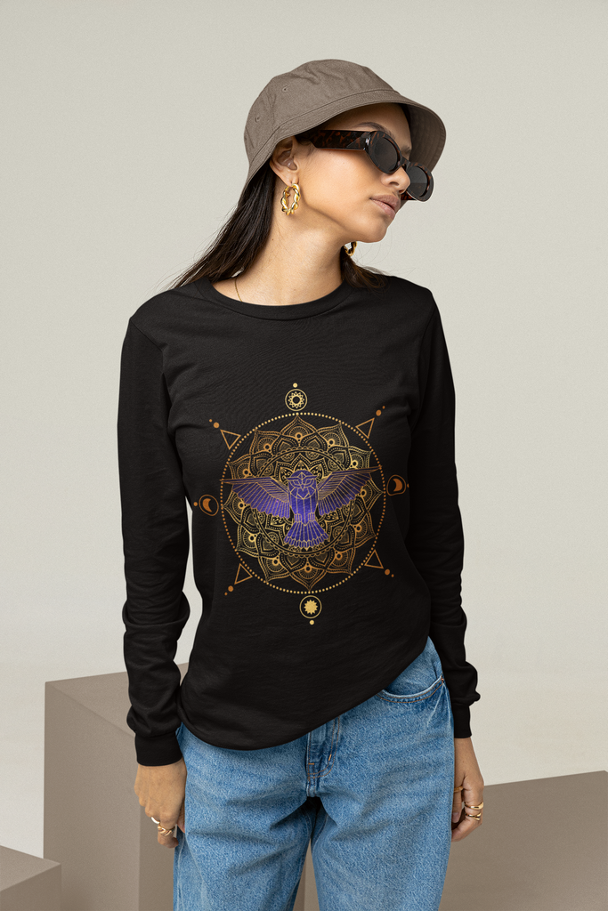 Yoga Spiritual Meditation Unisex Long Sleeve Shirt – Fortune 7777 Angel Number Printify