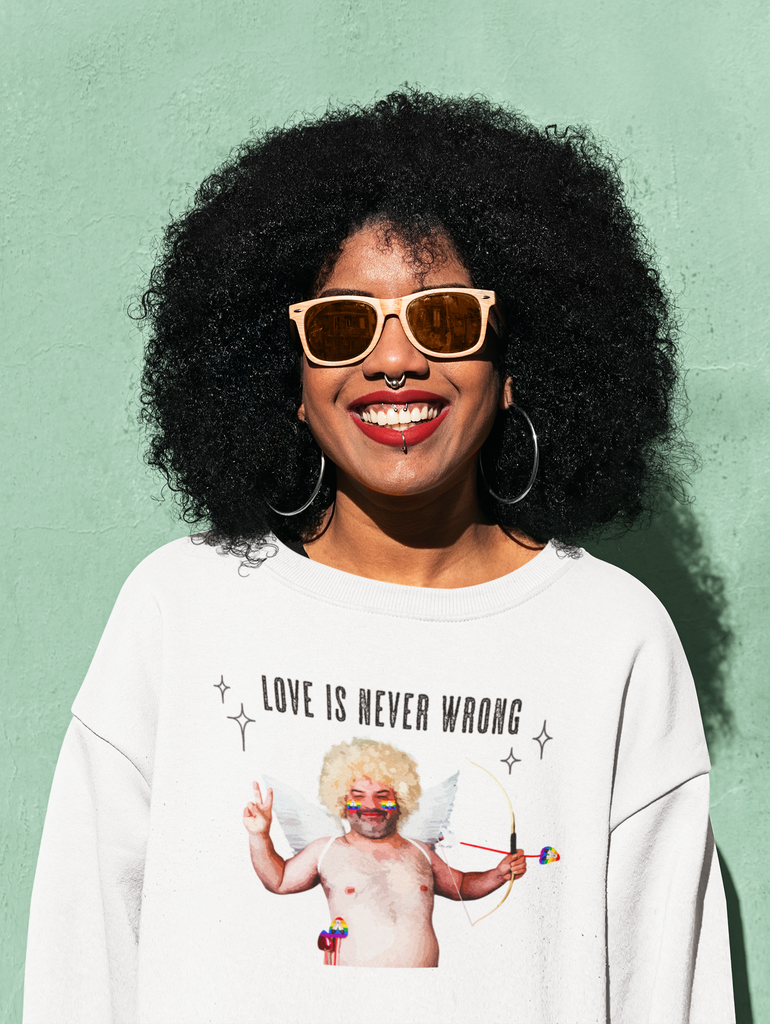 Two Spirit Flag LGBTQ Affirmation Crewneck Sweatshirt Unisex Size - Love Is Never Wrong Printify