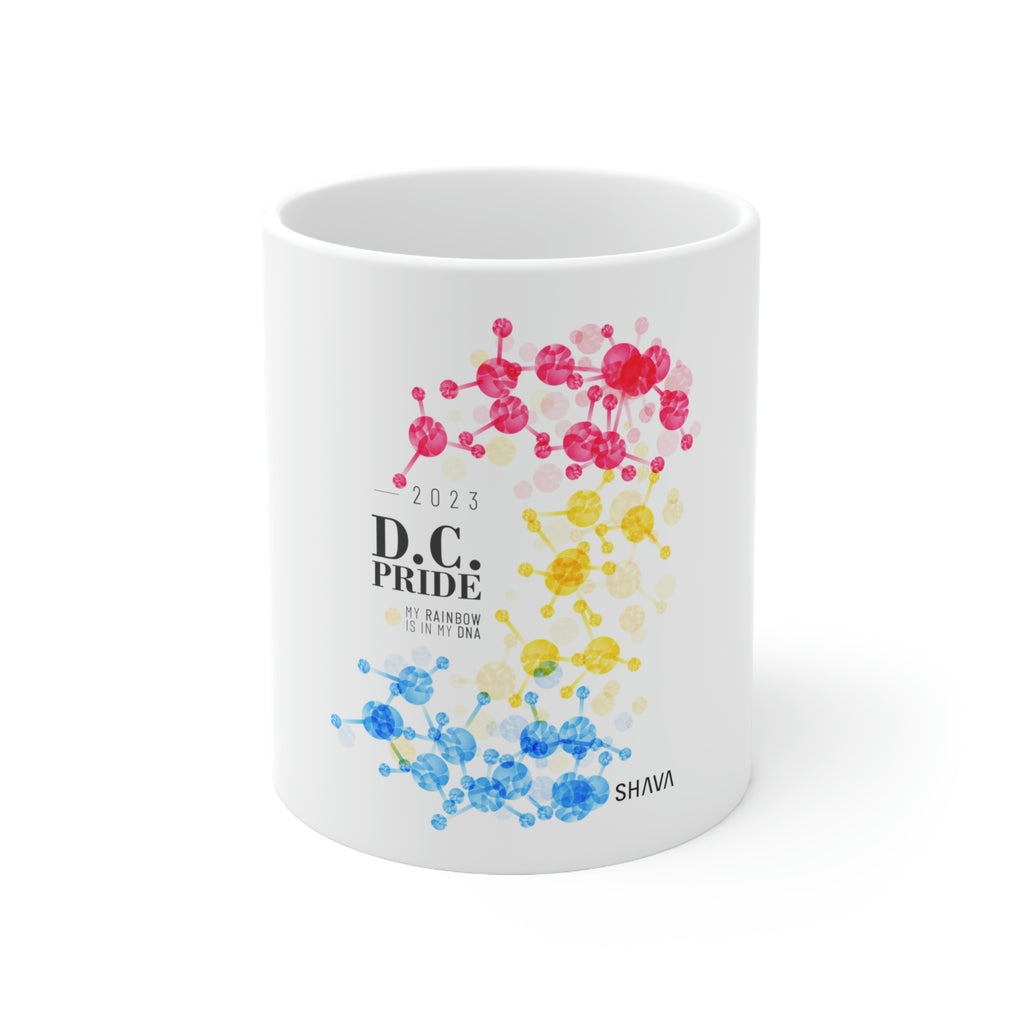 Pansexual Flag Ceramic Mug D.C. Pride - Rainbow Is In My DNA SHAVA CO