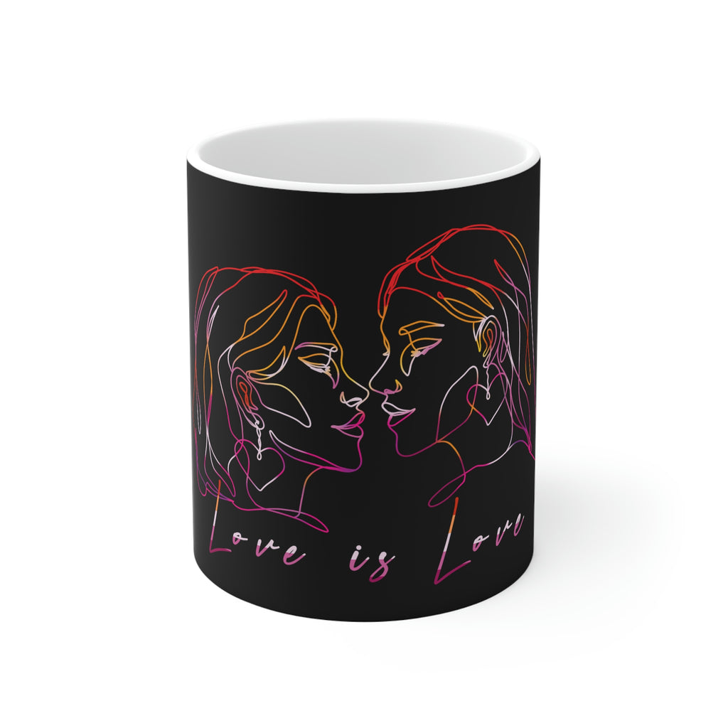 11oz Black Mug - Love Is Love Printify