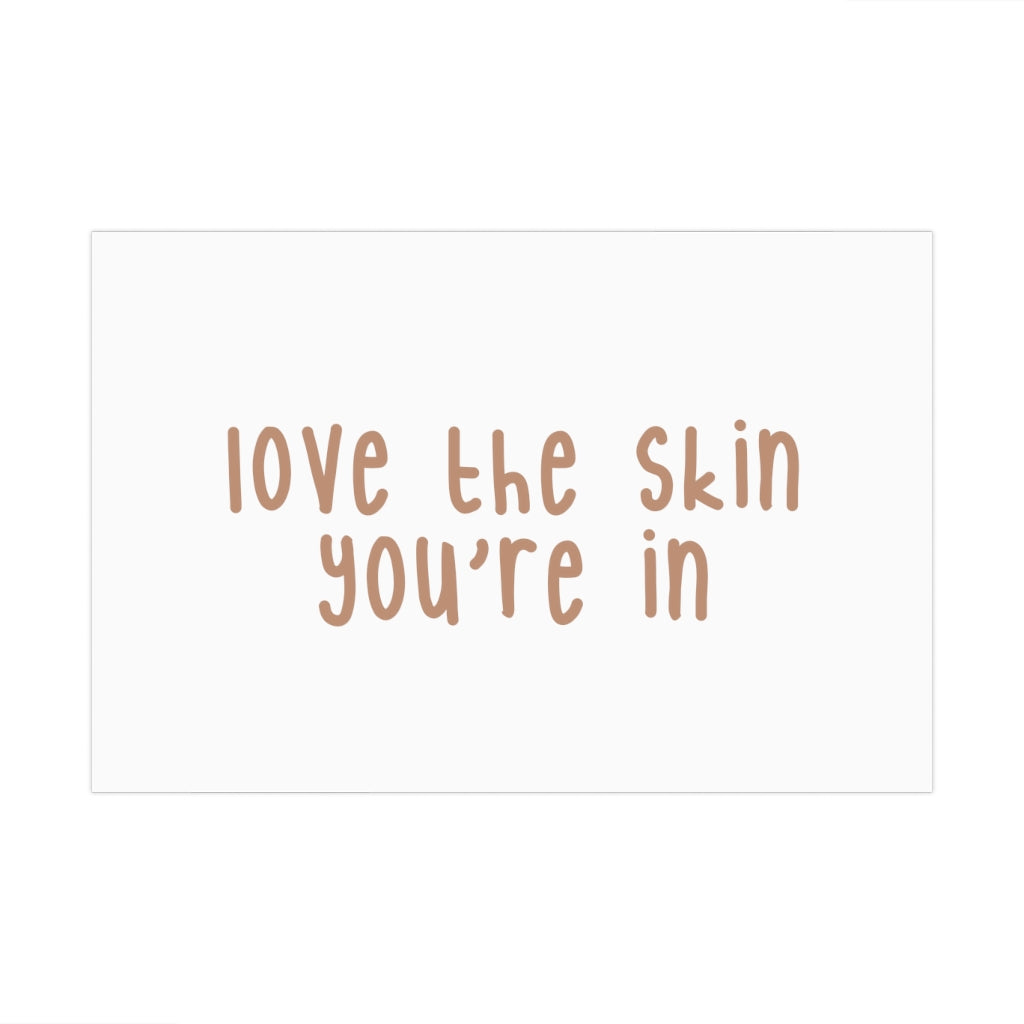 Affirmation Feminist pro choice Gift Wrap Paper - Love the skin i_m in brown Printify