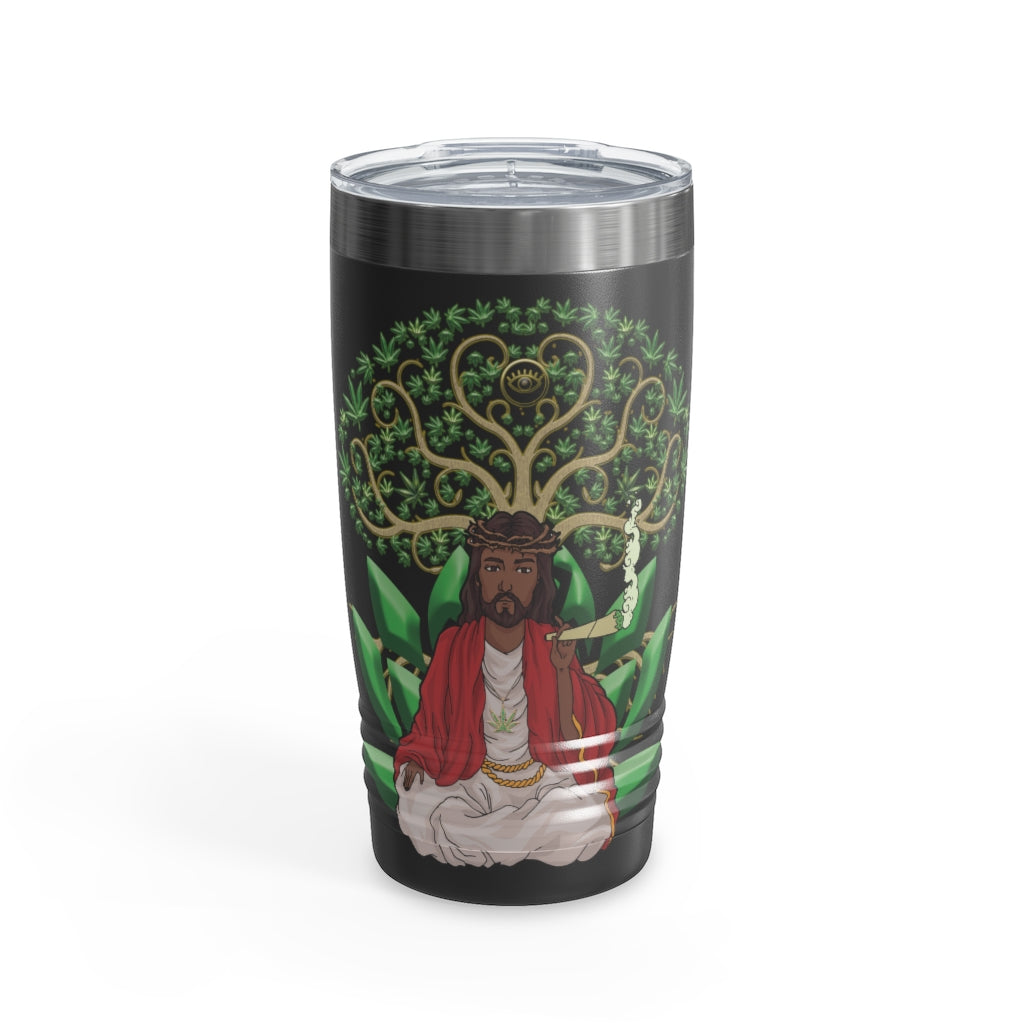 KCC Home & Livings-Bottles & Tumblers /Ringneck Tumbler, 20oz/ Black Jesus Printify