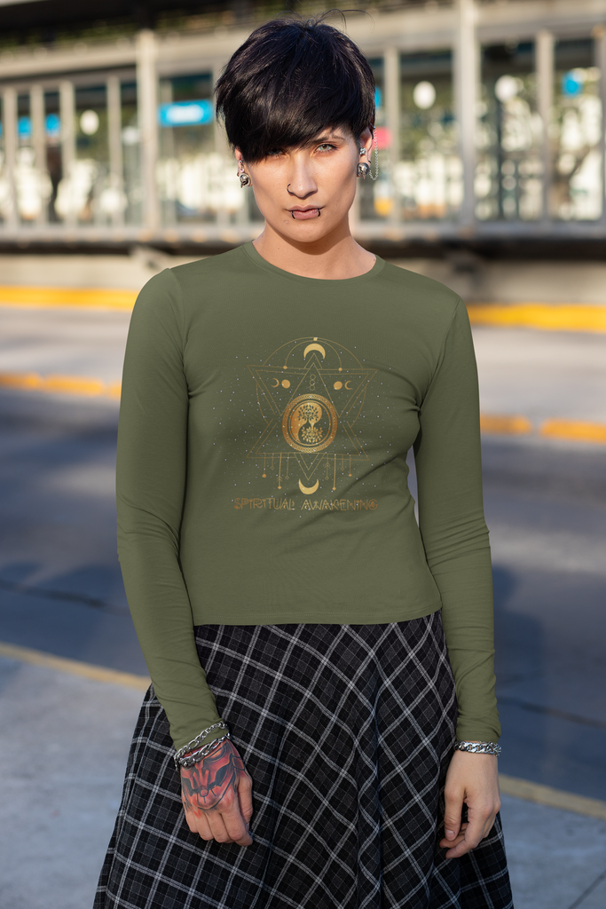 Yoga Spiritual Meditation Unisex Long Sleeve Shirt - Awakening 888 Angel Number Printify