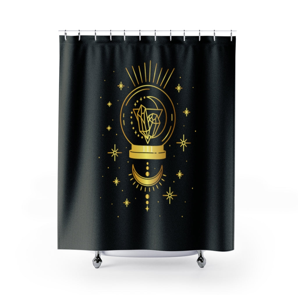 Yoga Spiritual Meditation Shower Curtains - Intuition 111 Angel Number Printify