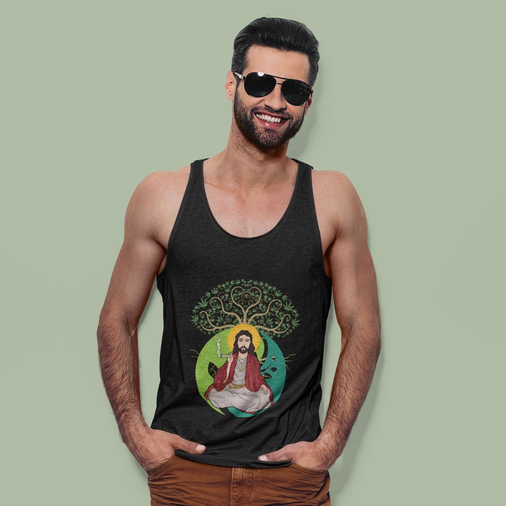 KCC Unisex Jersey Tank Top / White Jesus Printify