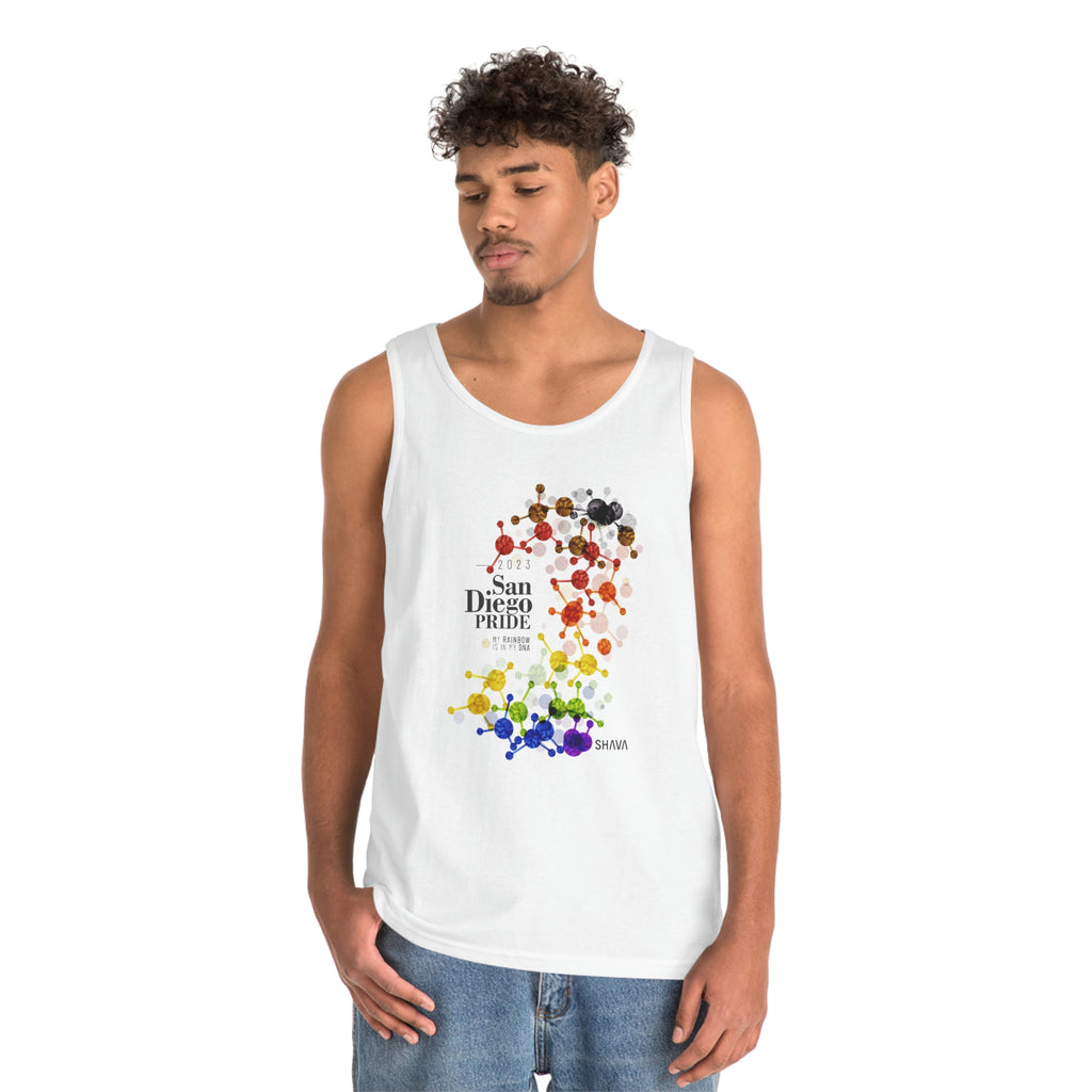 Philadelphia Flag San Diego Pride Heavy Cotton Tank Top Unisex Size - My Rainbow Is In My DNA Printify