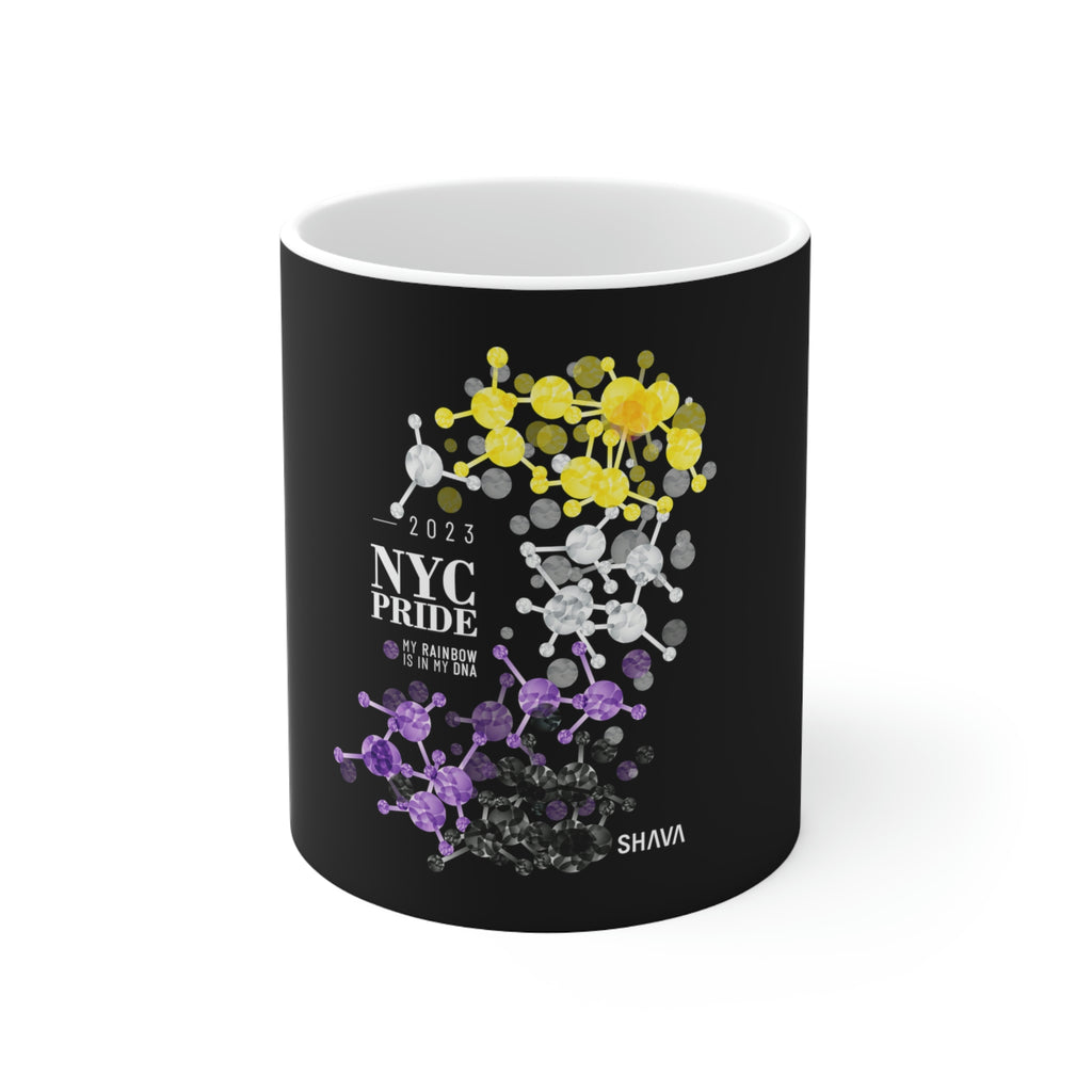 Non Binary NYC Pride Ceramic Mug - Rainbow Is In My DNA SHAVA CO