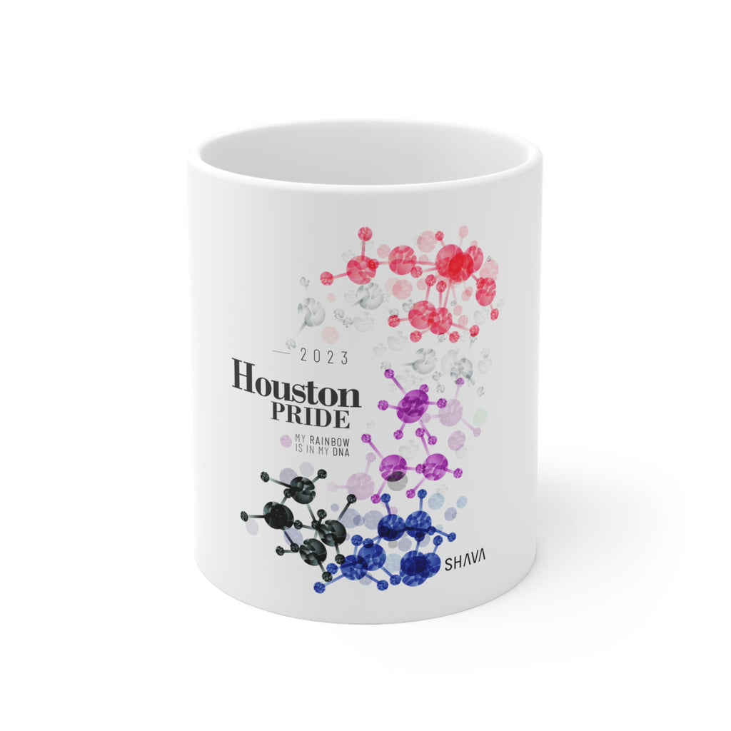 Genderfluid Flag Ceramic Mug Houston Pride - Rainbow Is In My DNA SHAVA CO