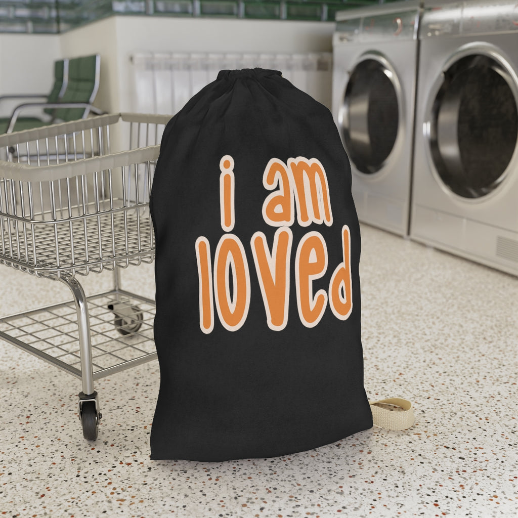 Affirmation Feminist pro choice Laundry Bag -  I am LOVED Printify