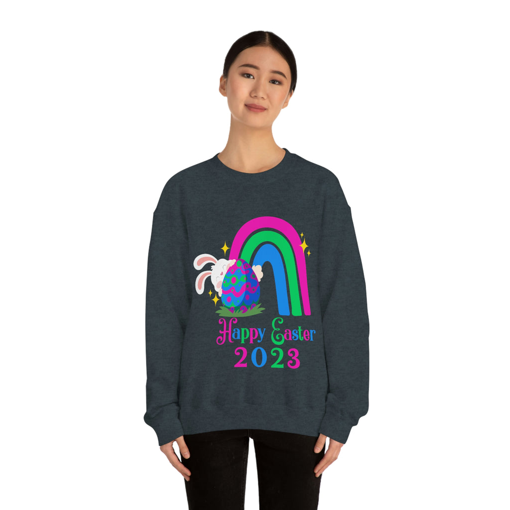 Polysexual Flag Heavy Blend Crewneck Sweatshirt Easter Festival Unisex Size - Happy Easter 2023 SHAVA