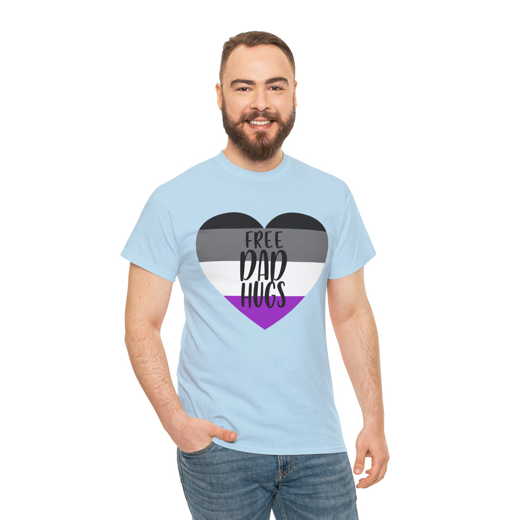 SHAVA CO Asexual Flag, Unisex Heavy Cotton Tee - Free Dad Hugs Printify